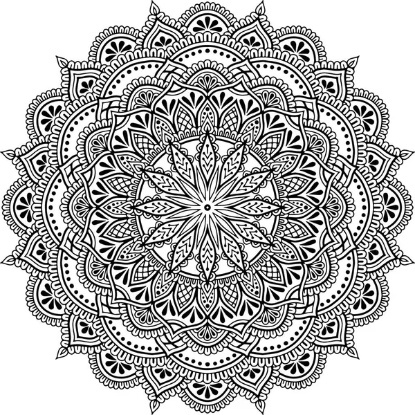 Mandala deseni siyah beyaz iyi ruh hali.