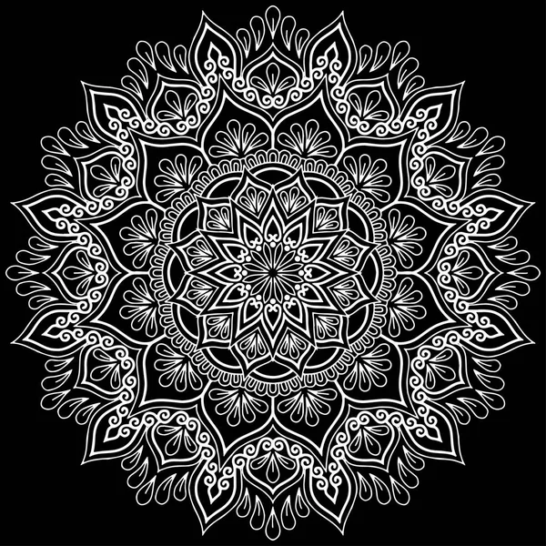 Mandala desen beyaz iyi bir ruh hali