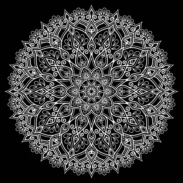 Mandala desen beyaz iyi bir ruh hali