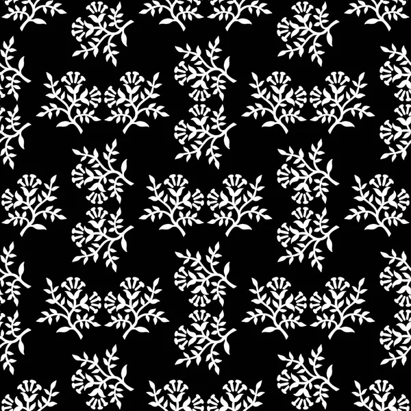 Patrón Abstracto Negro Blanco Garabato Bosquejo — Vector de stock