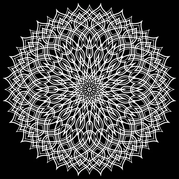 Patrón Mandala Garabatos Blancos Bosquejo Buen Humor — Archivo Imágenes Vectoriales