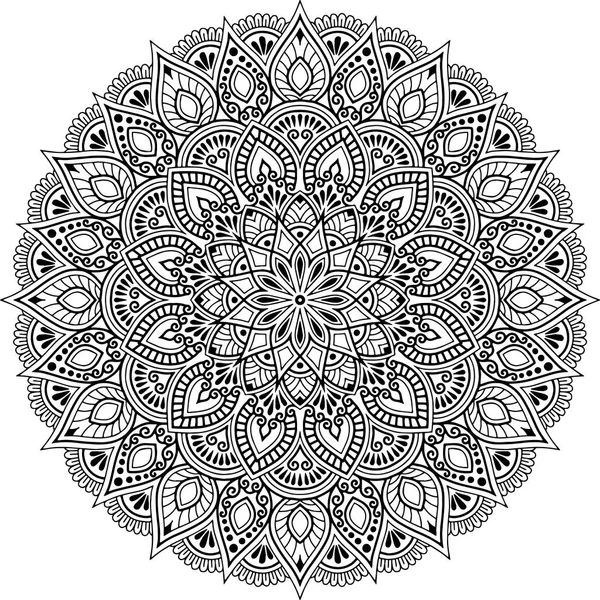 Mandala desen siyah beyaz karalamalar keyfi kroki