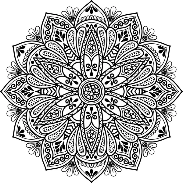 Mandala desen siyah beyaz karalamalar keyfi kroki
