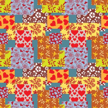 Desen St. Valentine's gün Renk eskiz doodles