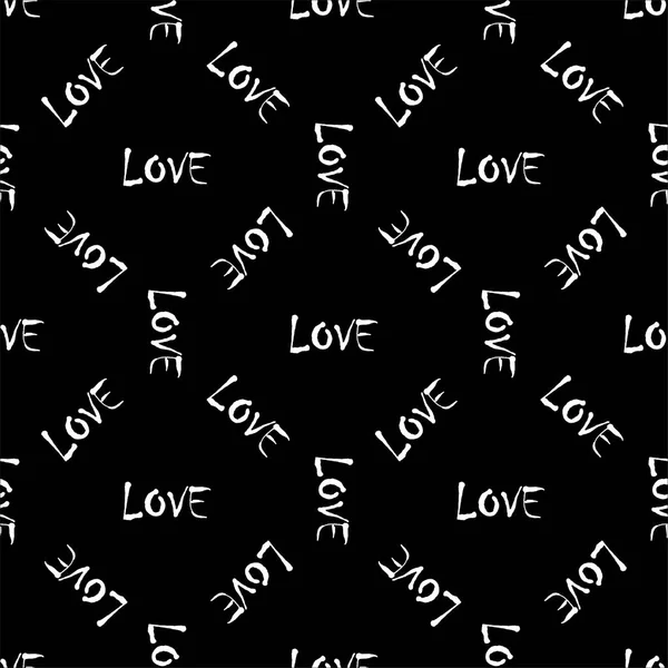 Svátek Lásky Černé Bílé Vzor — Stockový vektor