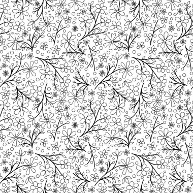 Soyut desen siyah ve beyaz doodle kroki