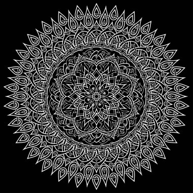 Arabesk beyaz karalamalar tasarım arka plan için vektör illüstrasyon kroki. Vektör çizim. Tekstil, tebrik kartı, boyama kitabı, telefon dava yazdırmak kullanılabilir