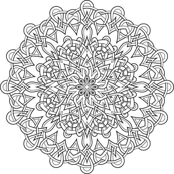 Modèle Mandala Croquis Griffes Noires Blanches Bonne Humeur — Image vectorielle