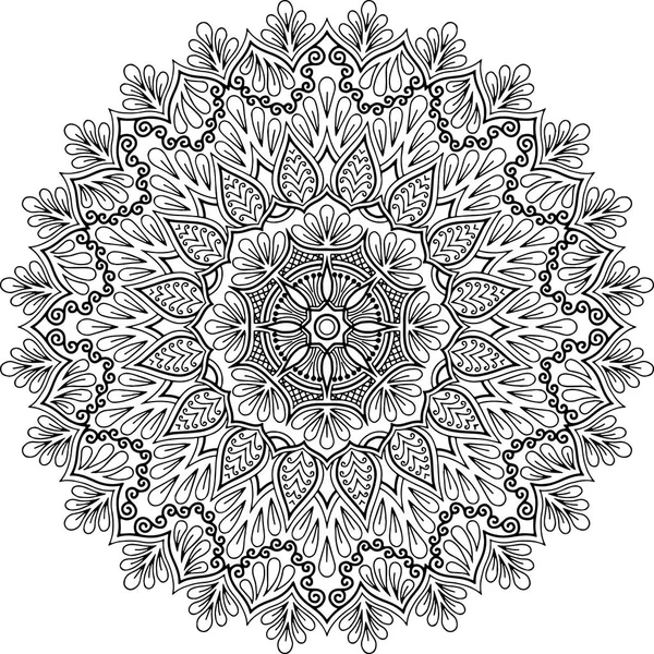 Figure Mandala Pour Colorier Les Griffes Croquis Bonne Humeur — Image vectorielle