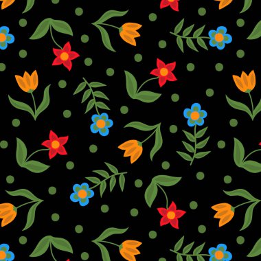 Soyut desen çiçek renk doodle