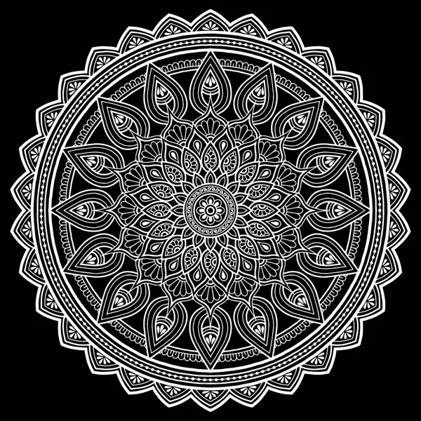 Mandala desen beyaz karalamalar keyfi kroki