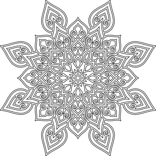 Figure Mandala Pour Colorier Les Griffes Croquis Bonne Humeur — Image vectorielle