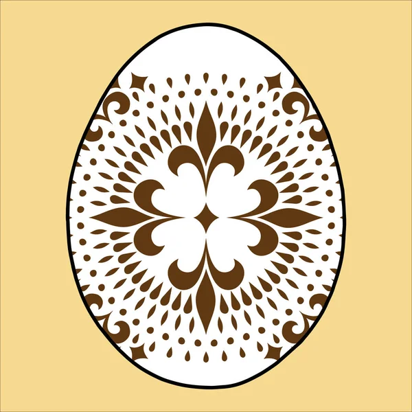 Huevo de Pascua alegría vacaciones con una cruz — Archivo Imágenes Vectoriales
