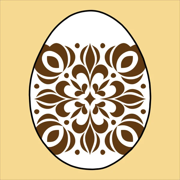 Huevo de Pascua alegría vacaciones con una cruz — Vector de stock