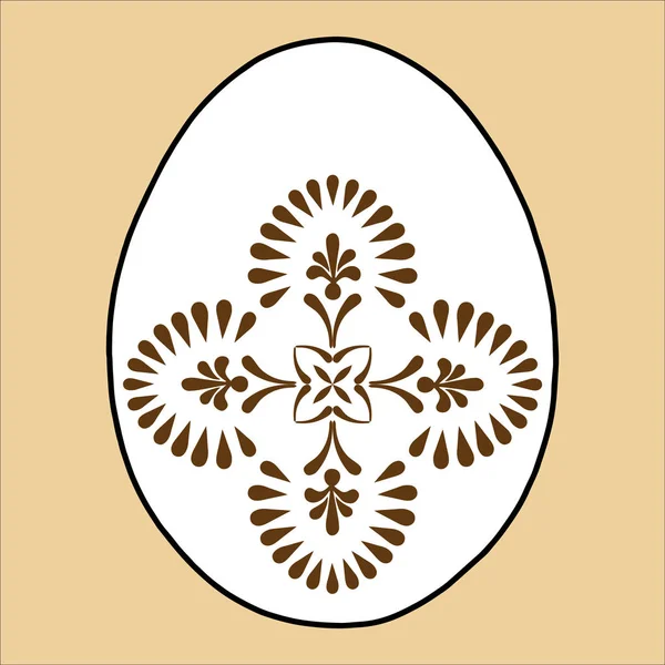 Pasqua uovo gioia vacanza con una croce — Vettoriale Stock