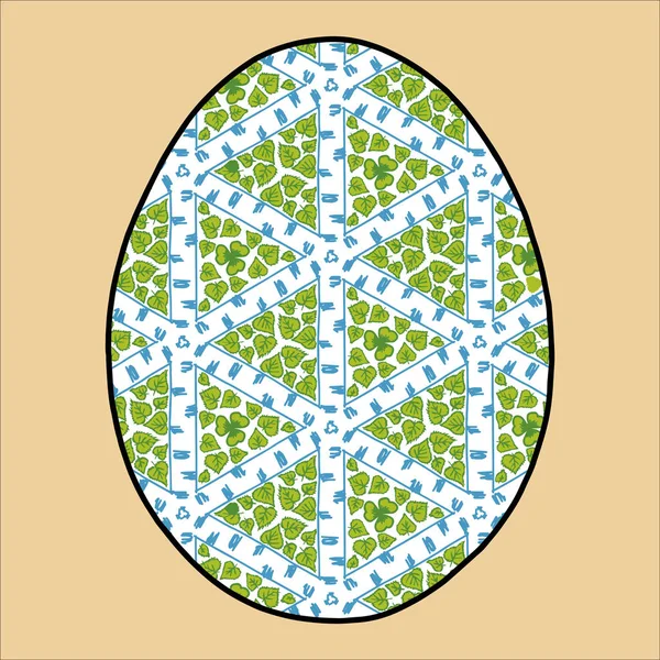 Huevo de Pascua alegría vacaciones color — Vector de stock