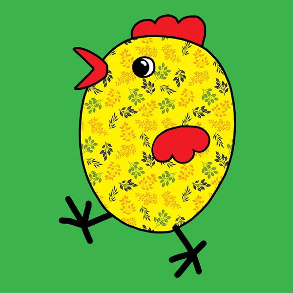 Pascua color de pollo festivo alegre — Vector de stock