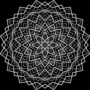 Mandala desen beyaz karalamalar kroki