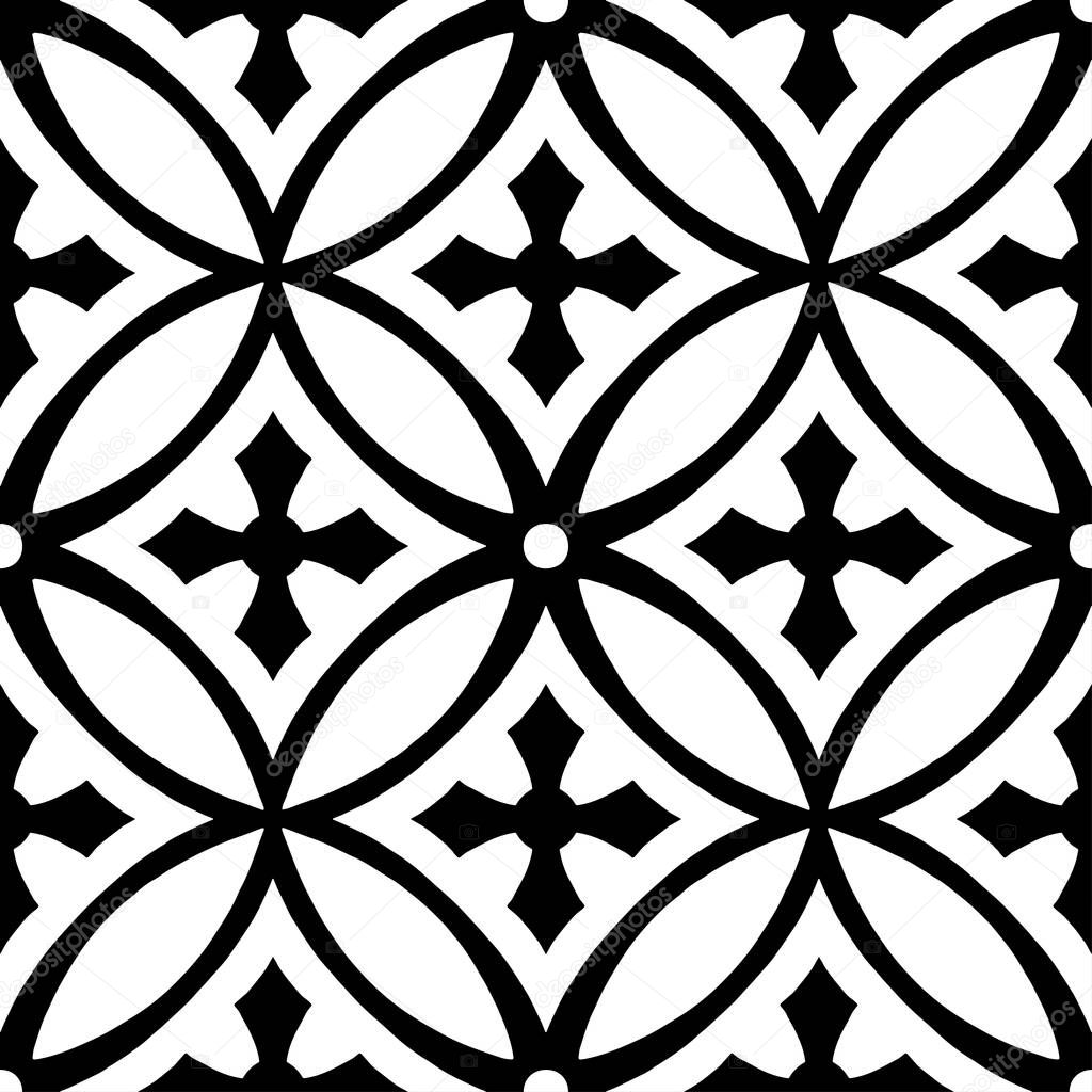 Abstract pattern black and whit doodle