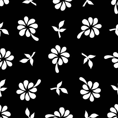 Soyut desen siyah ve beyaz doodle