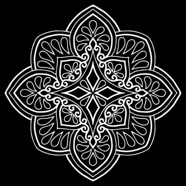 Çapraz doodle siyah ve beyaz