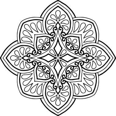 Çapraz doodle siyah ve beyaz