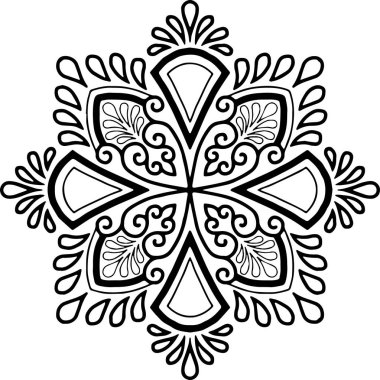 Çapraz doodle siyah ve beyaz