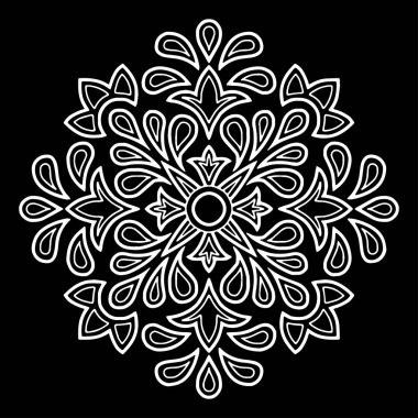 Çapraz doodle siyah ve beyaz
