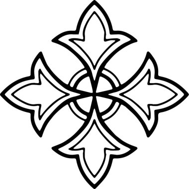 Çapraz doodle siyah ve beyaz