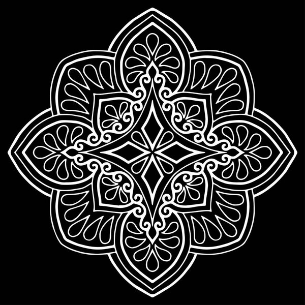 Cross doodle black and white