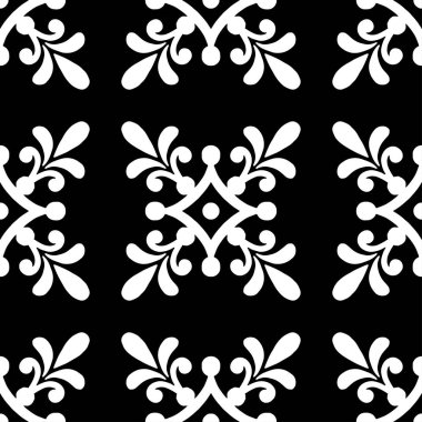 Soyut desen siyah ve beyaz doodle