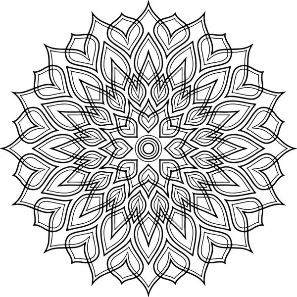 Figura mandala grande para colorear — Vector de stock