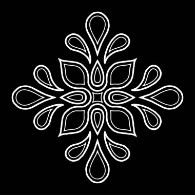 Çapraz doodle siyah ve beyaz