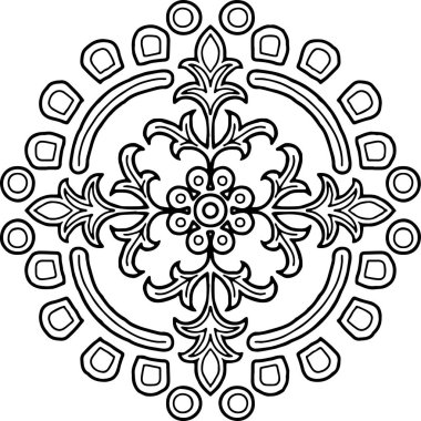 Çapraz doodle siyah ve beyaz