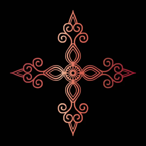 Крест каракули цвета религии — стоковый вектор