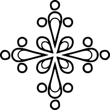 Çapraz doodle siyah ve beyaz