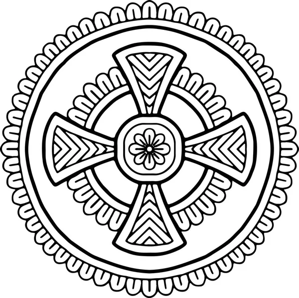 Кросс-дудл чёрный и белый — стоковый вектор