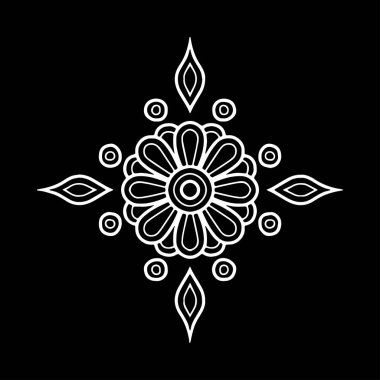 Çapraz doodle siyah ve beyaz