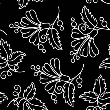 Soyut desen siyah ve beyaz doodle