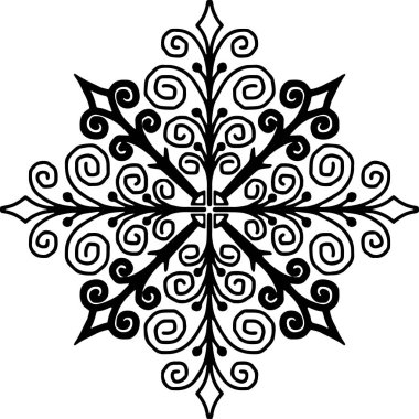 Çapraz doodle siyah ve beyaz