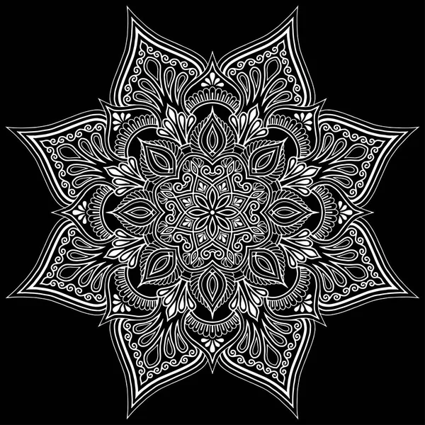 Mandala pattern white doodles sketch