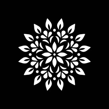 Mandala desen beyaz karalamalar kroki