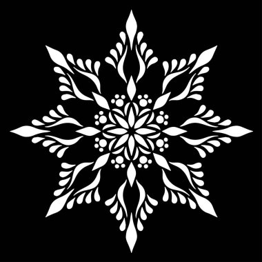 Mandala desen beyaz karalamalar kroki