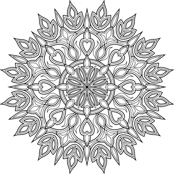 Mandala de figure pour le croquis de griffes à colorier — Image vectorielle