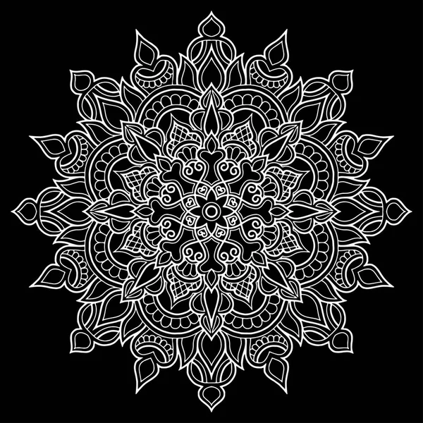 Mandala desen beyaz karalamalar kroki