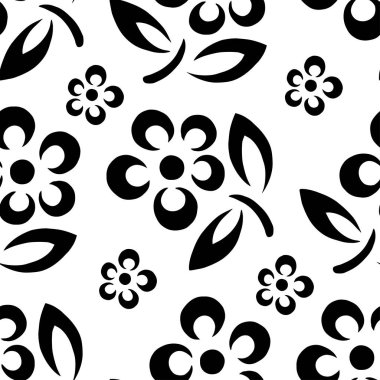 Soyut desen siyah ve beyaz doodle