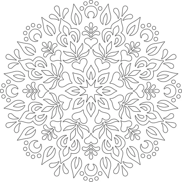 Figure mandala for coloring doodles sketch — Stock Vector