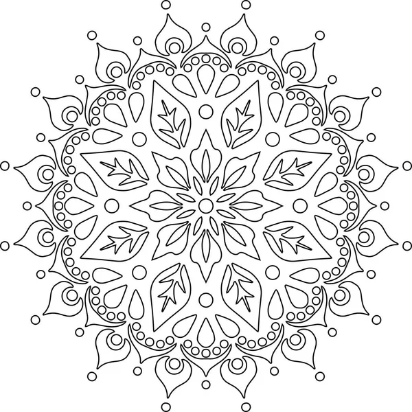 Figura mandala para colorear garabatos boceto — Vector de stock