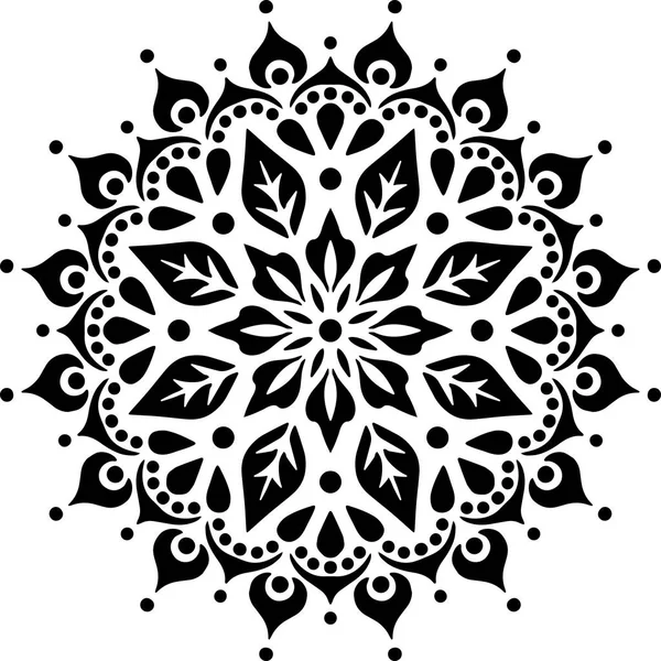 Mandala mönster stencil doodles skiss — Stock vektor