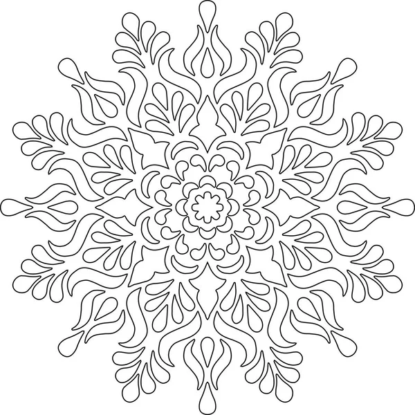 Mandala de figure pour le croquis de griffes à colorier — Image vectorielle